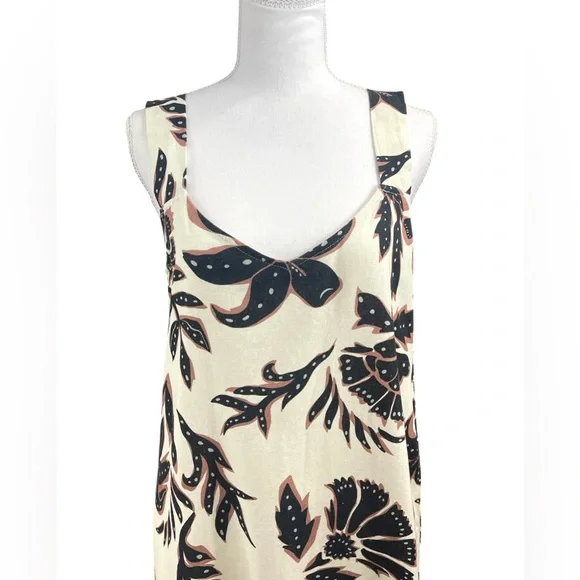 NWT NAF NAF Paris Tropical Hawaiian Floral Midi Dress LARGE MSRP$229 Vacation - Picture 3 of 12